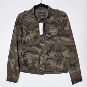 Sanctuary NEW Sacred Valley Womens S‎ Camouflage Military Jacket Army Style